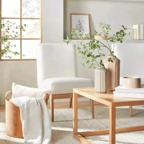 Lot of 2 - 13" Faceted Ceramic Vase Sunset Taupe - Hearth & Hand with Magnolia - Picture 10 of 11